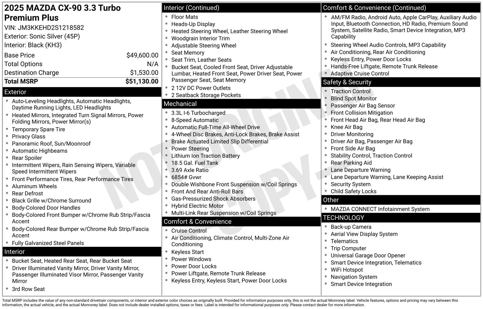 Certified Used 2025 Sonic Silver Mazda 3.3 Turbo Premium Plus image 26