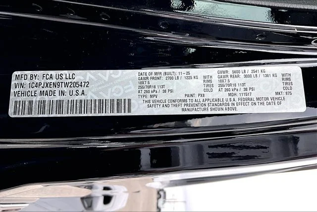 New 2026 Black Clear-Coat Exterior Paint Jeep Sahara image 11