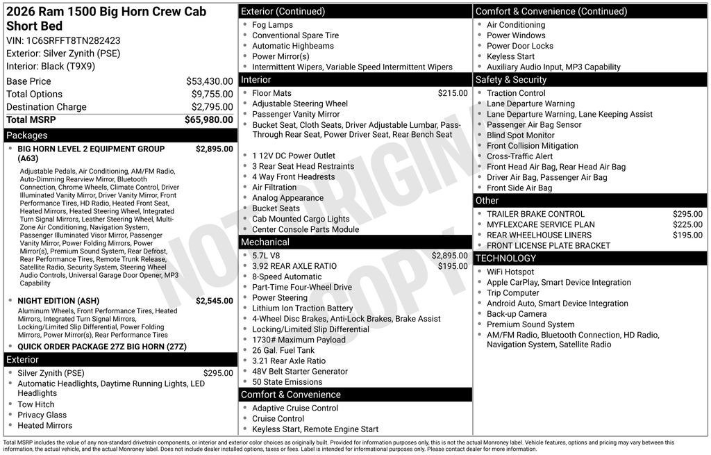 Used 2026 Silver Ram Big Horn/Lone Star image 26