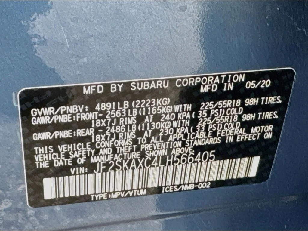 Used 2020 Blue Subaru Touring image 42