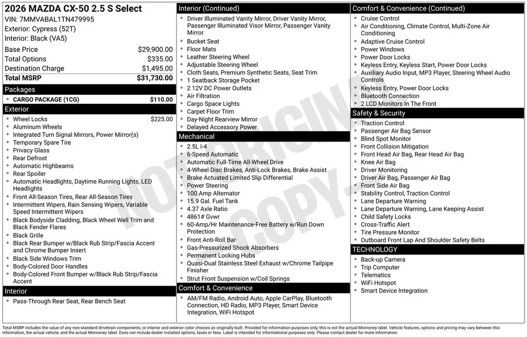 New 2026 Cypress Mazda 2.5 S Select image 2