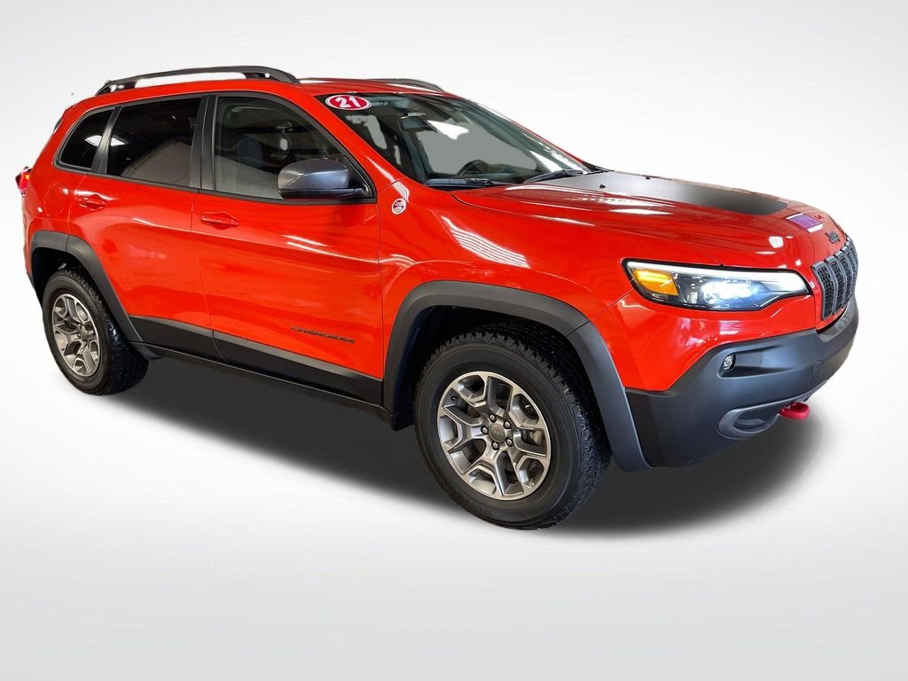 Certified Used 2021 Orange Jeep Trailhawk image 8