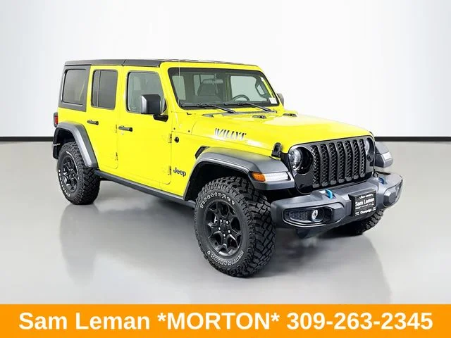 Used 2023 Yellow Jeep Willys 4xe image 1