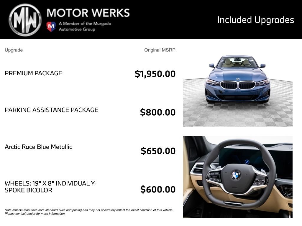 New 2026 Arctic Race Blue metallic BMW 330i xDrive image 4