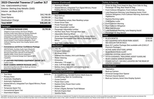 Used 2023 Sterling Gray Metallic Chevrolet LT Leather image 5