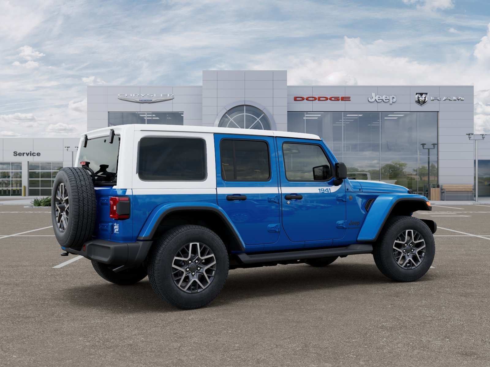 New 2026 Hydro Blue Pearl-Coat Exterior Paint Jeep Sahara image 35