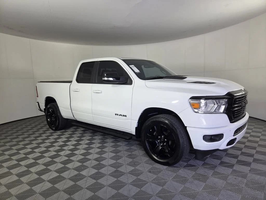 Used 2021 Bright White Clearcoat Ram Big Horn image 3