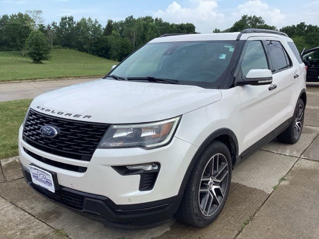 Used 2019 White Platinum Clearcoat Metallic Ford Sport image 2