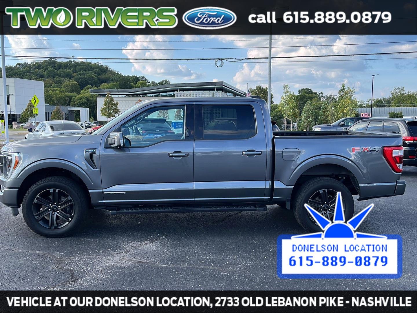 Used 2021 Carbonized Gray Metallic Ford LARIAT image 9