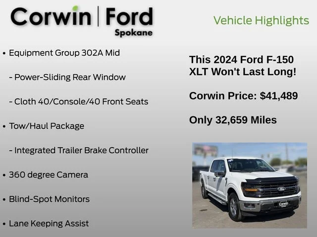 Used 2024 Oxford White Ford XLT image 13