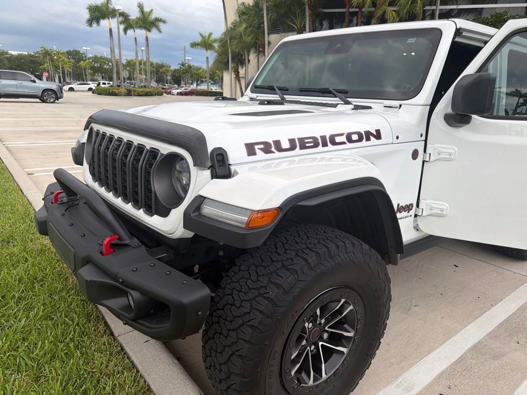 Used 2024 Bright White Clearcoat Jeep Rubicon X image 2