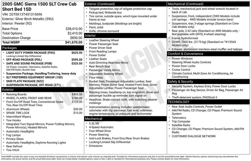 Used 2005 Silver Birch Metallic GMC SLT image 8
