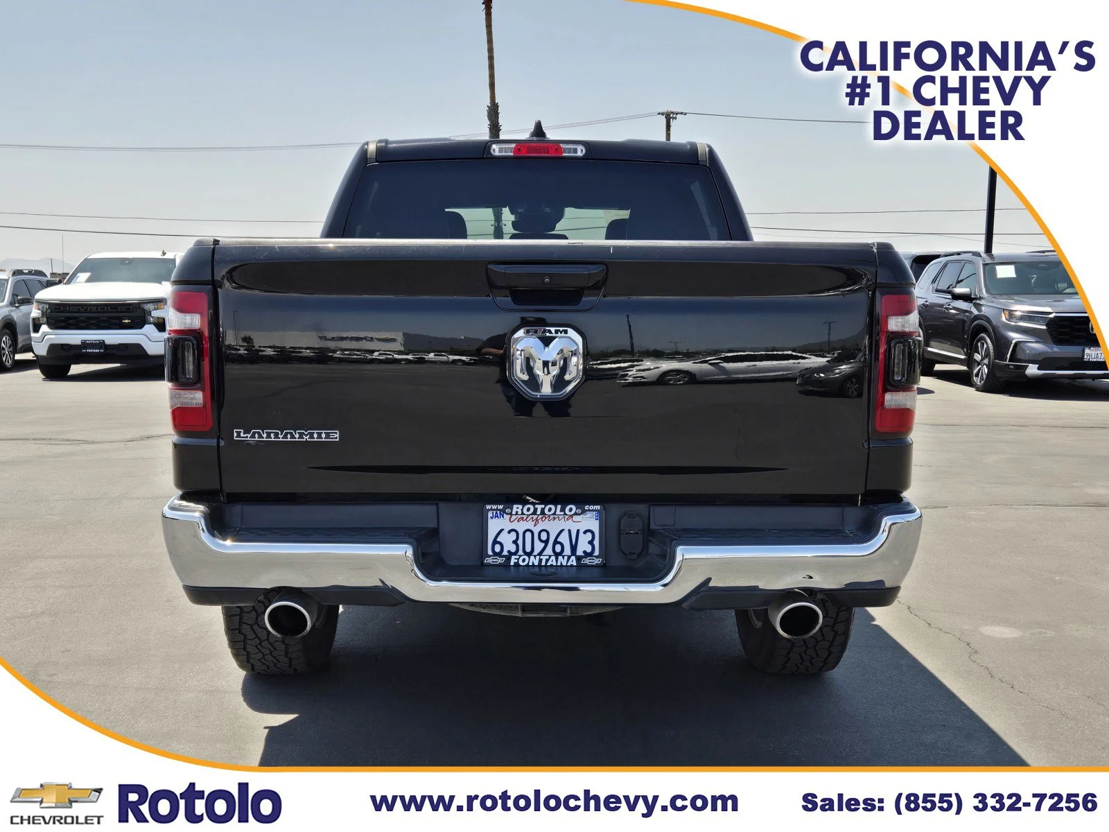 Used 2024 Diamond Black Crystal Pearlcoat Ram Laramie image 6