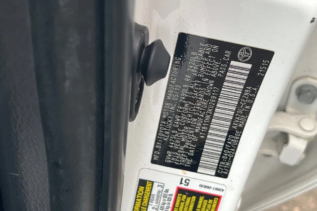 Certified Used 2019 White Toyota LE image 29