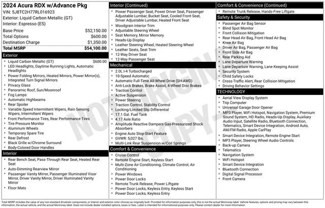 Certified Used 2024 Liquid Carbon Metallic Acura SH-AWD ADVANCE image 30