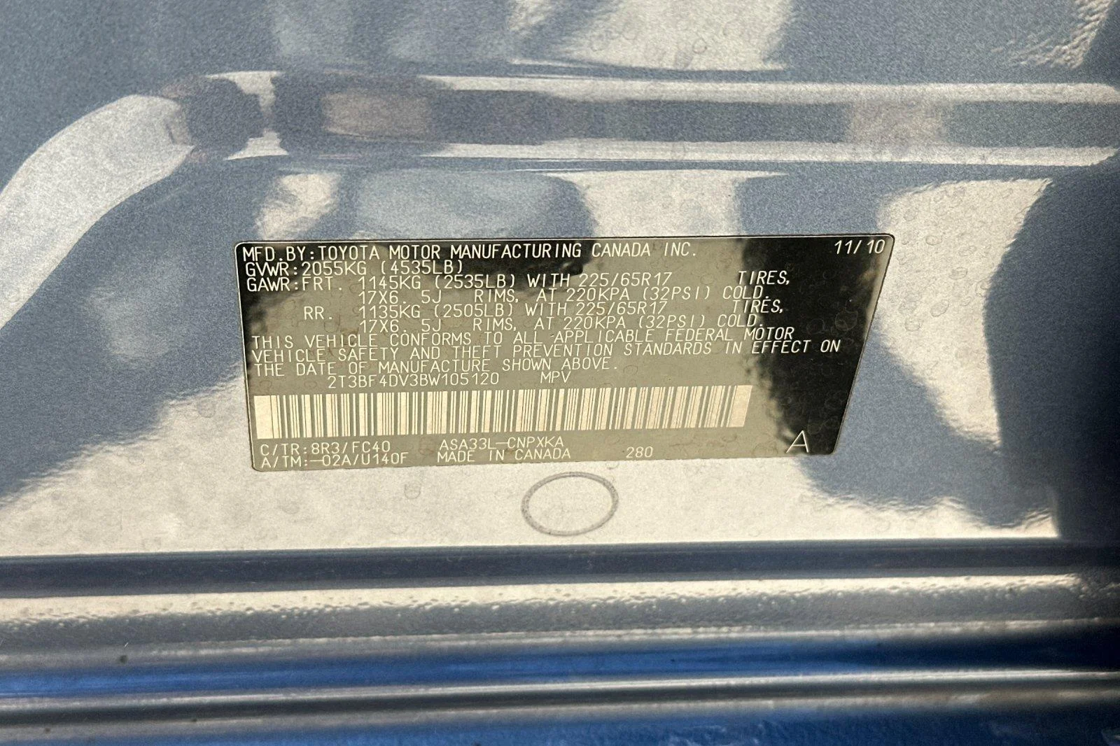 Used 2011 Pacific Blue Metallic Toyota Base image 28