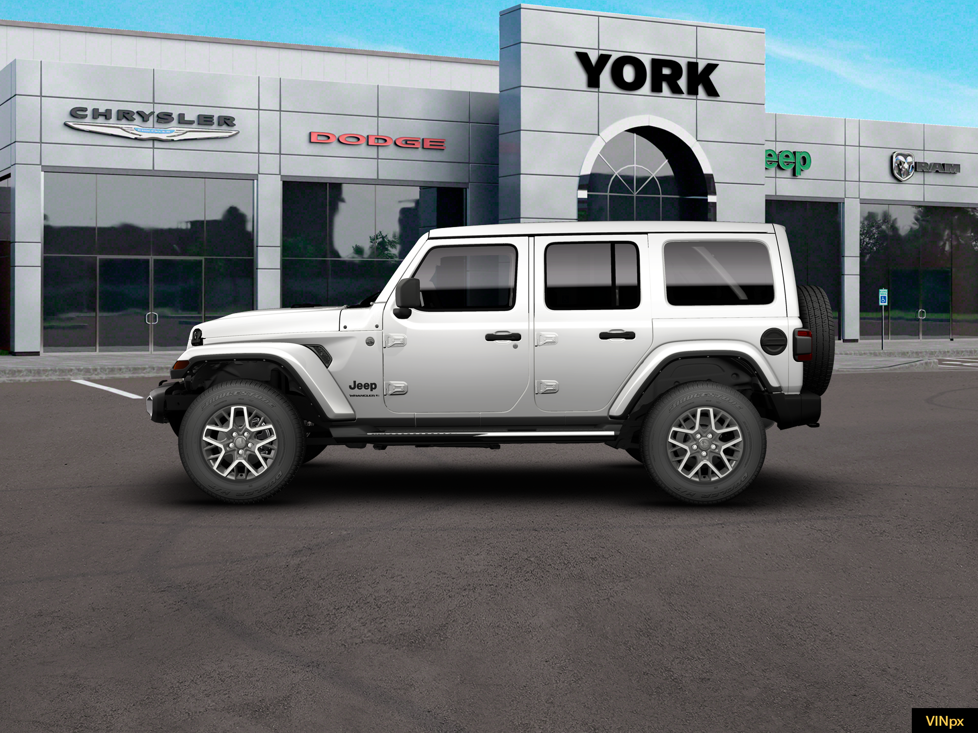 New 2026 Bright White Clear-Coat Exterior Paint Jeep Sahara image 15