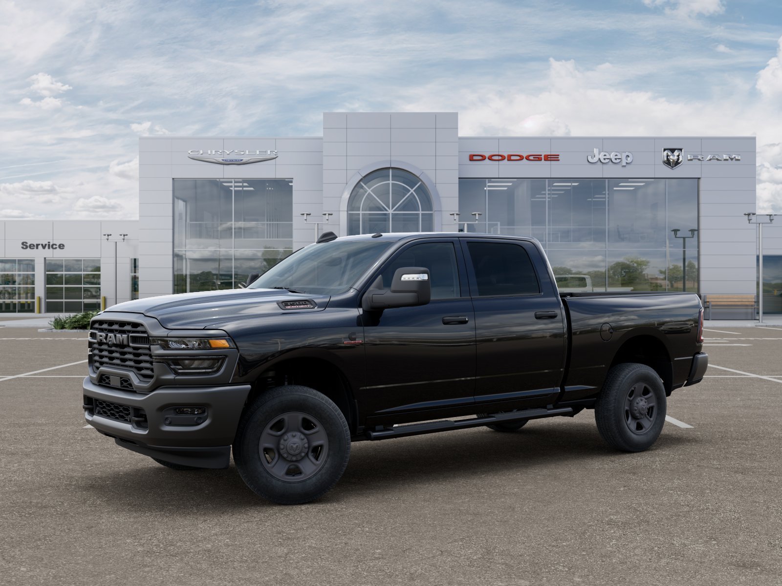 New 2026 Diamond Black Crystal Pearl-Coat Exterior Paint RAM Tradesman image 28