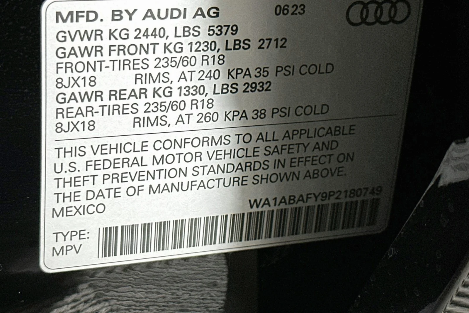 Used 2023 Brilliant Black Audi Premium image 24