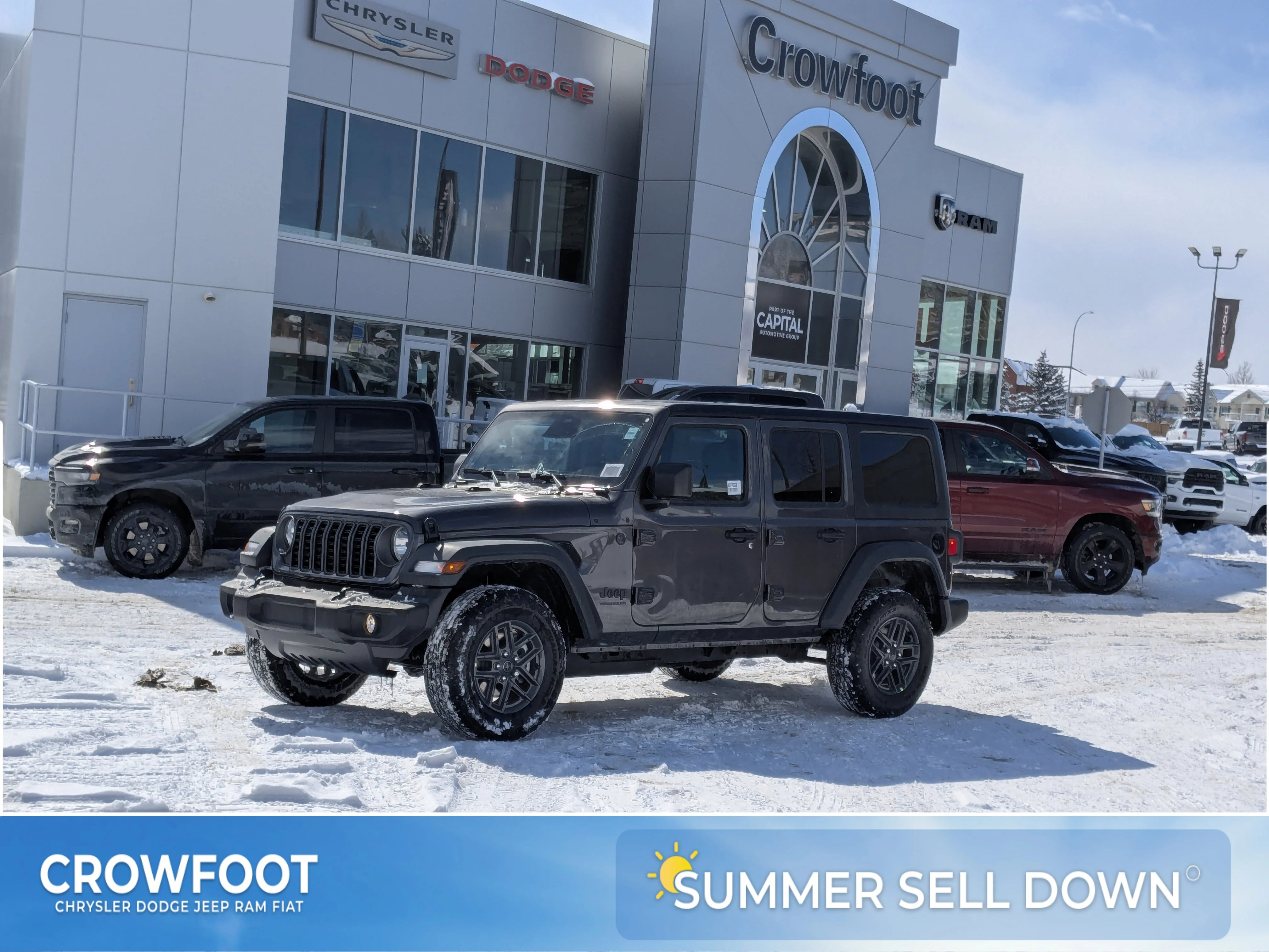 New 2026 Grey Jeep Sport S - - Gorilla Glass - 3-Piece Hardtop - Adaptive Cruise - Remote Start & tons more! image 1