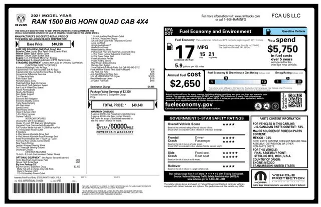 Used 2021 Blue Ram Big Horn/Lone Star image 3