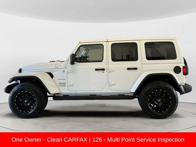 Used 2021 White Jeep Unlimited Sahara image 2