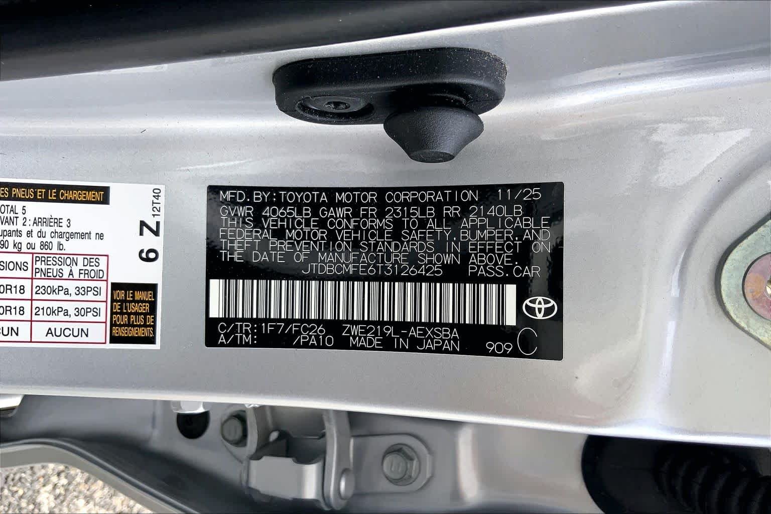 Used 2026 Classic Silver Metallic Toyota Hybrid SE image 36