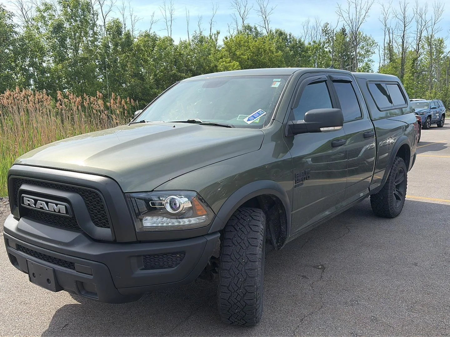 Used 2021 Olive Green Pearlcoat Ram Warlock Quad Cab 4x4 6'4' Box image 15