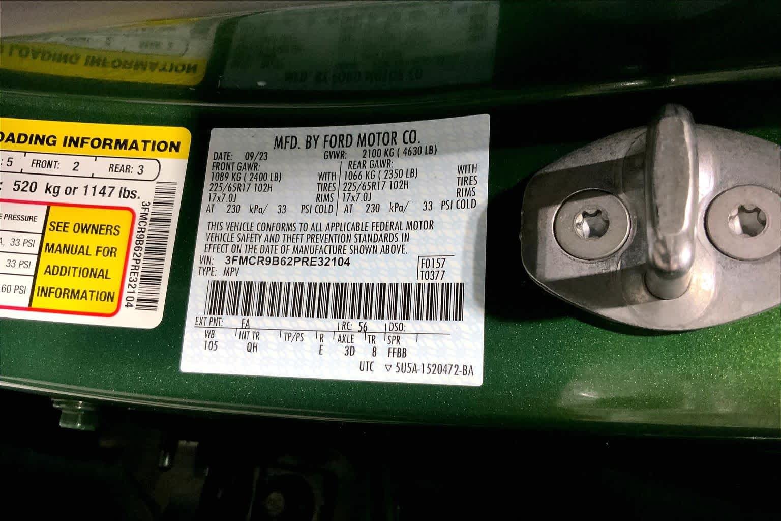 Used 2023 Eruption Green Metallic Ford Big Bend image 37