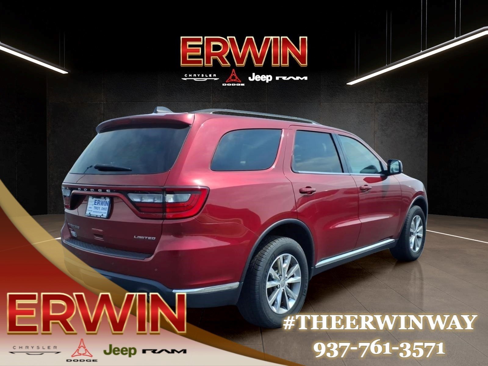 Used 2014 Deep Cherry Red Crystal Pearl Coat Dodge Limited image 7