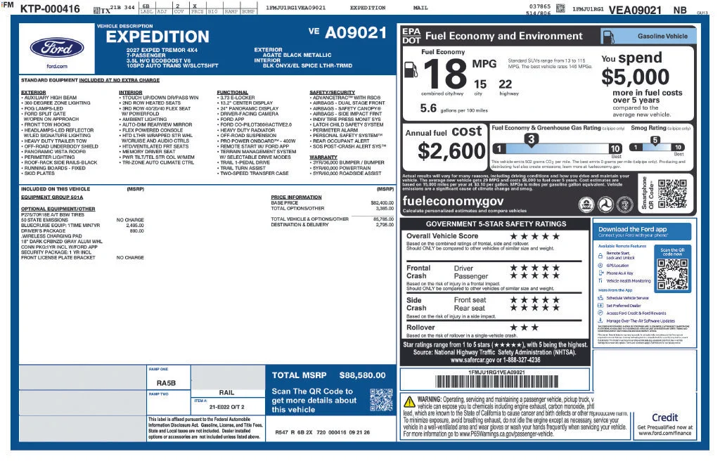 New 2027 Agate Black Metallic Ford Tremor® image 45