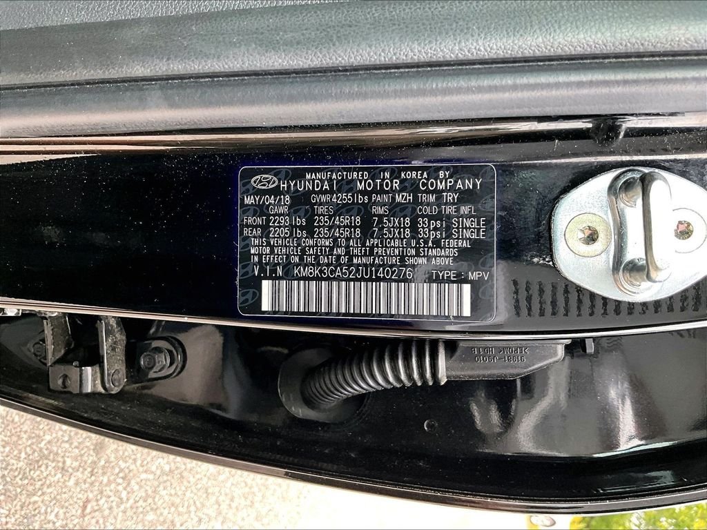 Used 2018 Black Hyundai Limited image 9