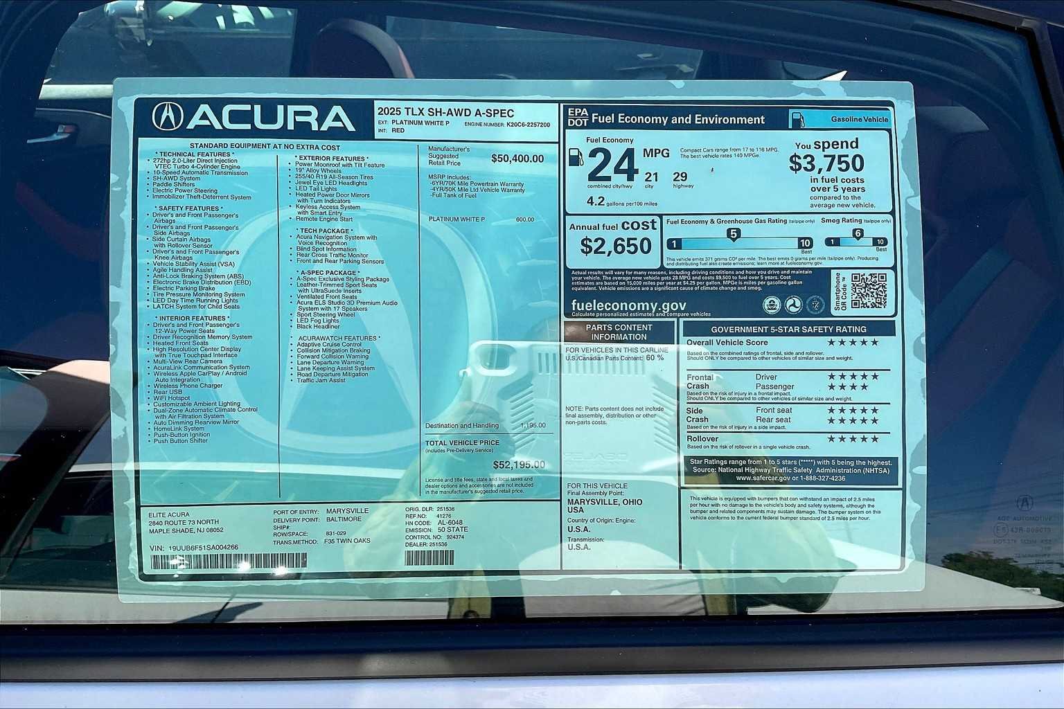 2025 Acura TLX A-Spec Package - Photo 18