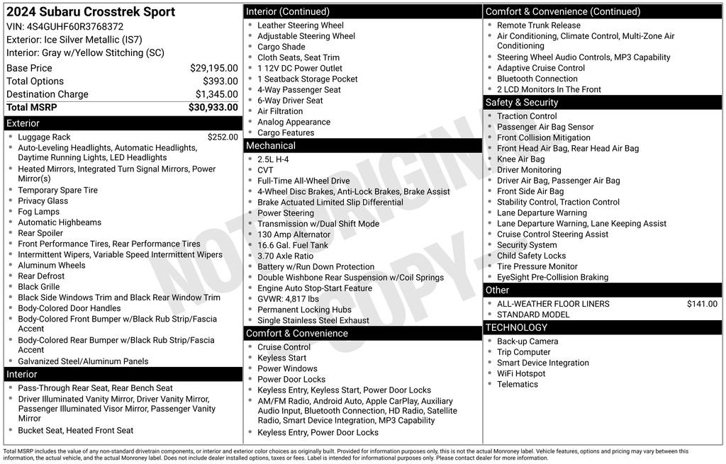 Used 2024 Silver Subaru Sport image 31