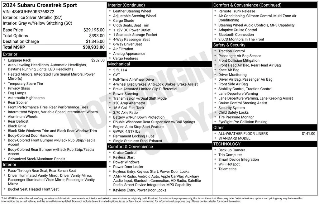 Used 2024 Silver Subaru Sport image 31