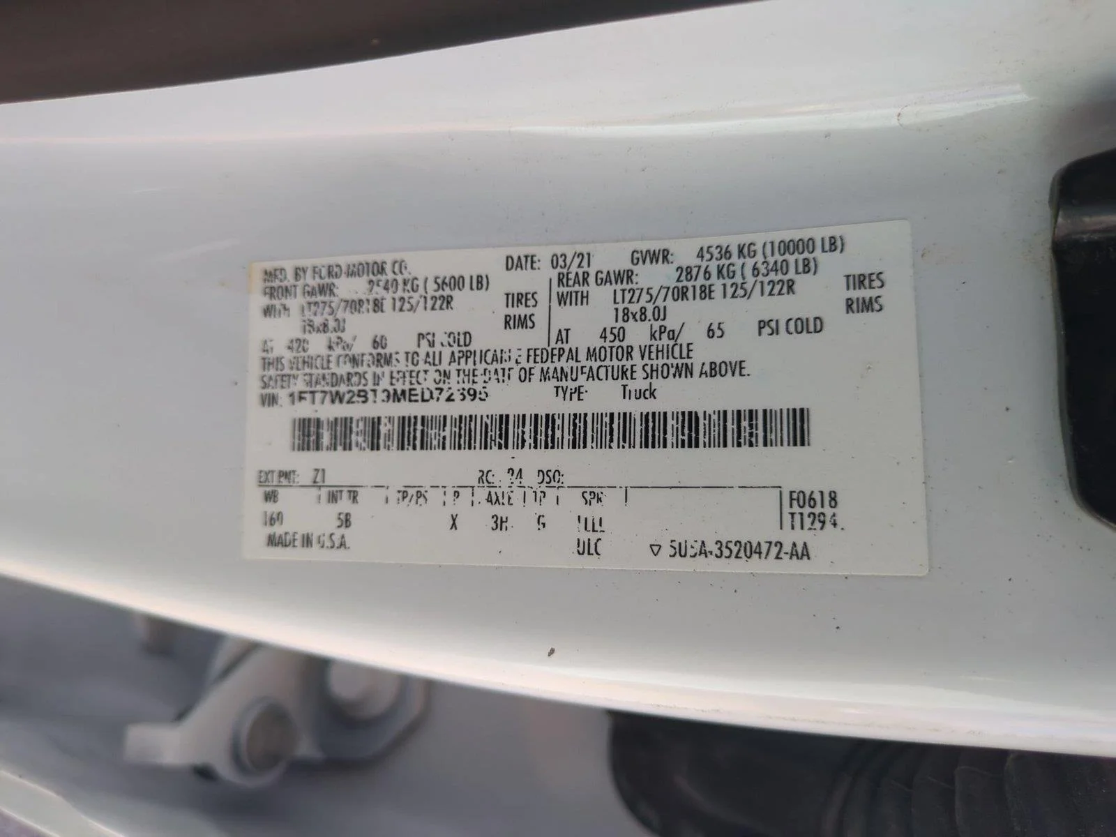 Used 2021 Oxford White Ford Lariat image 39