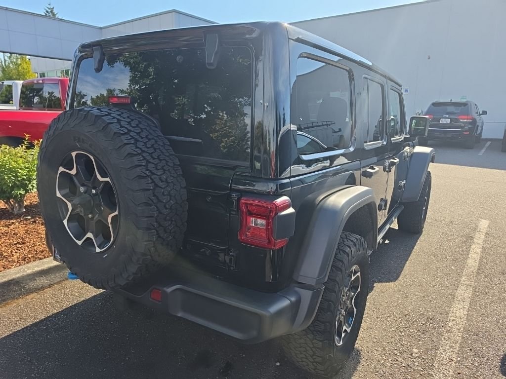Used 2022 Black Clearcoat Jeep Unlimited Rubicon 4xe image 3