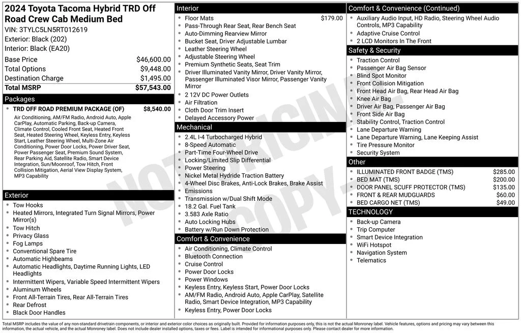 Used 2024 Black Toyota TRD Off Road image 10
