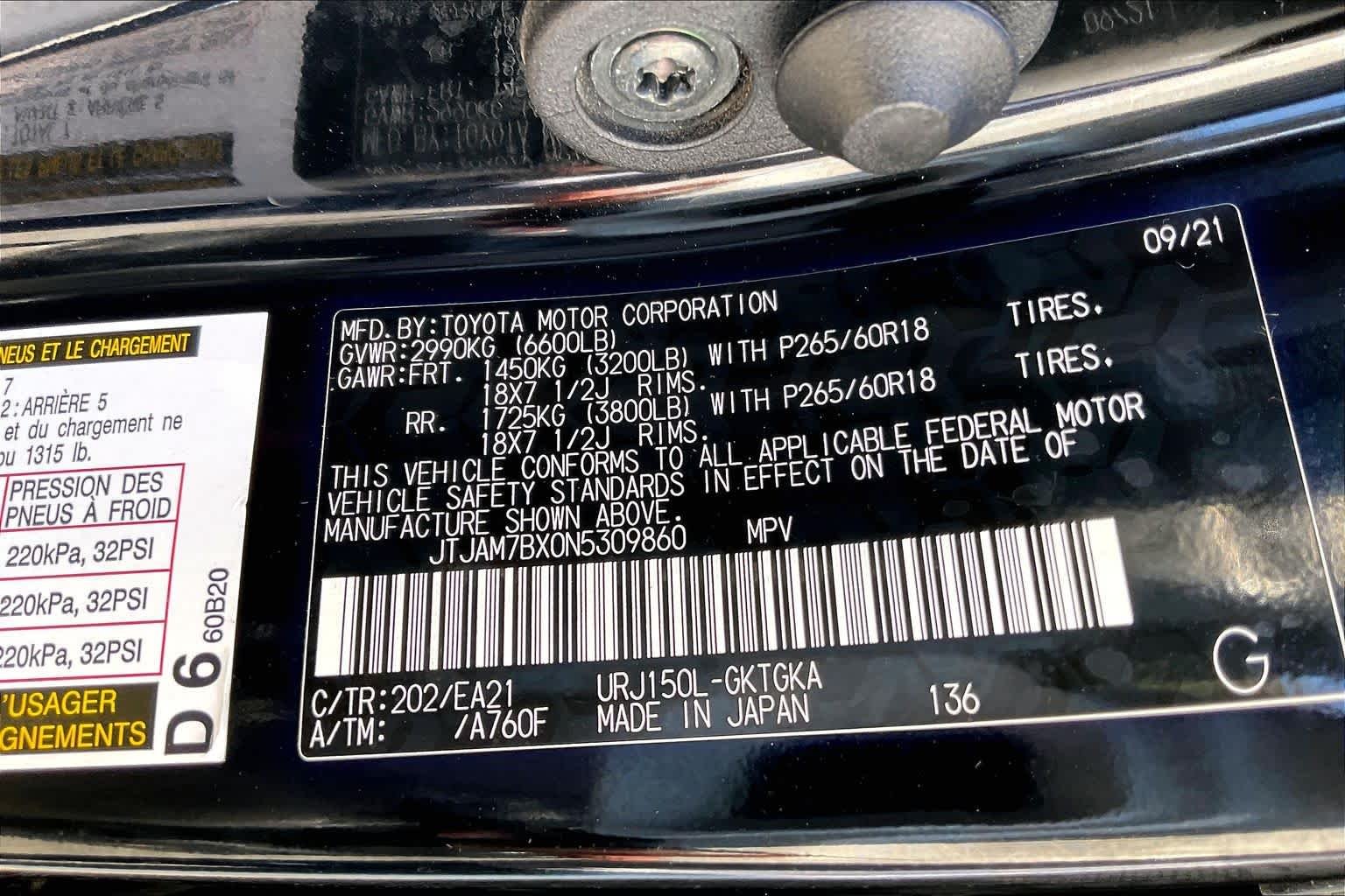 Used 2022 Black Onyx Lexus Premium image 34