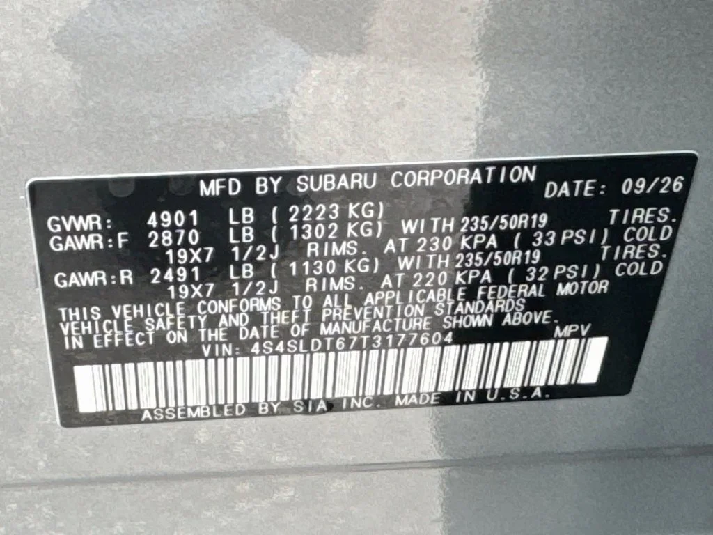 New 2026 Gray Subaru Touring image 42
