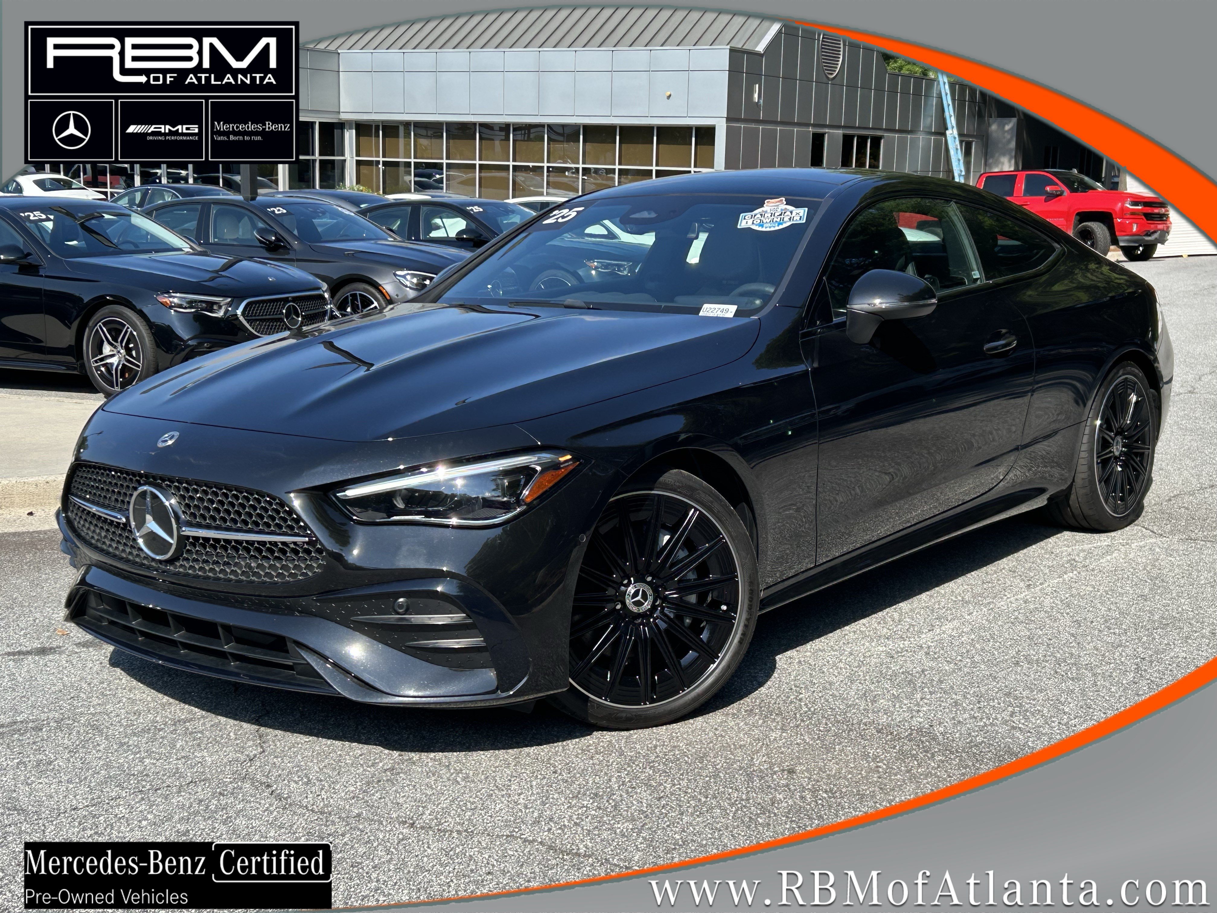 Certified Used 2025 Obsidian Black Metallic Mercedes-Benz CLE 300 4MATIC® Coupe image 1