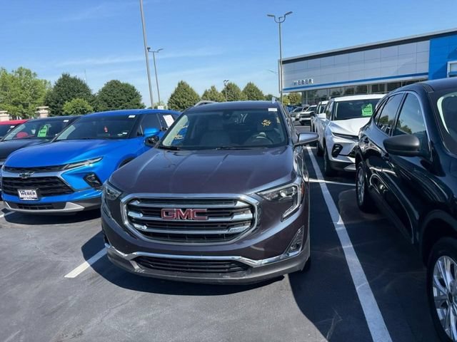 Used 2019 BLUE STEEL METALLIC GMC SLT image 3
