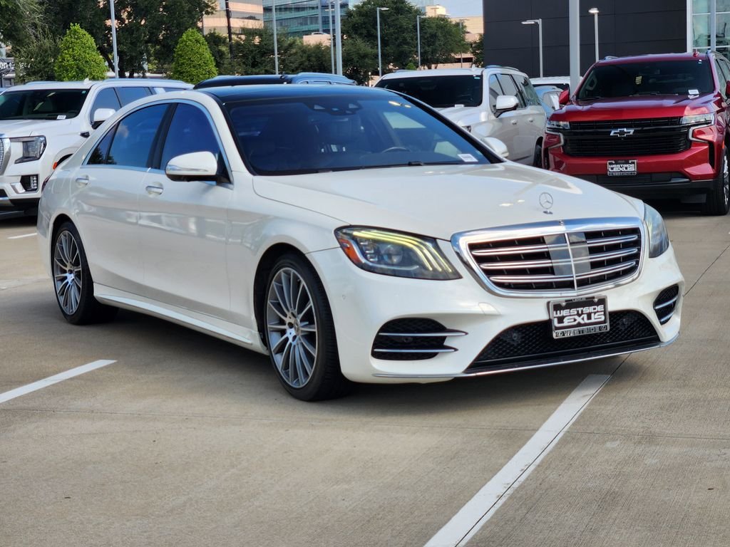 Used 2018 designo Diamond White Mercedes-Benz S 450 image 3
