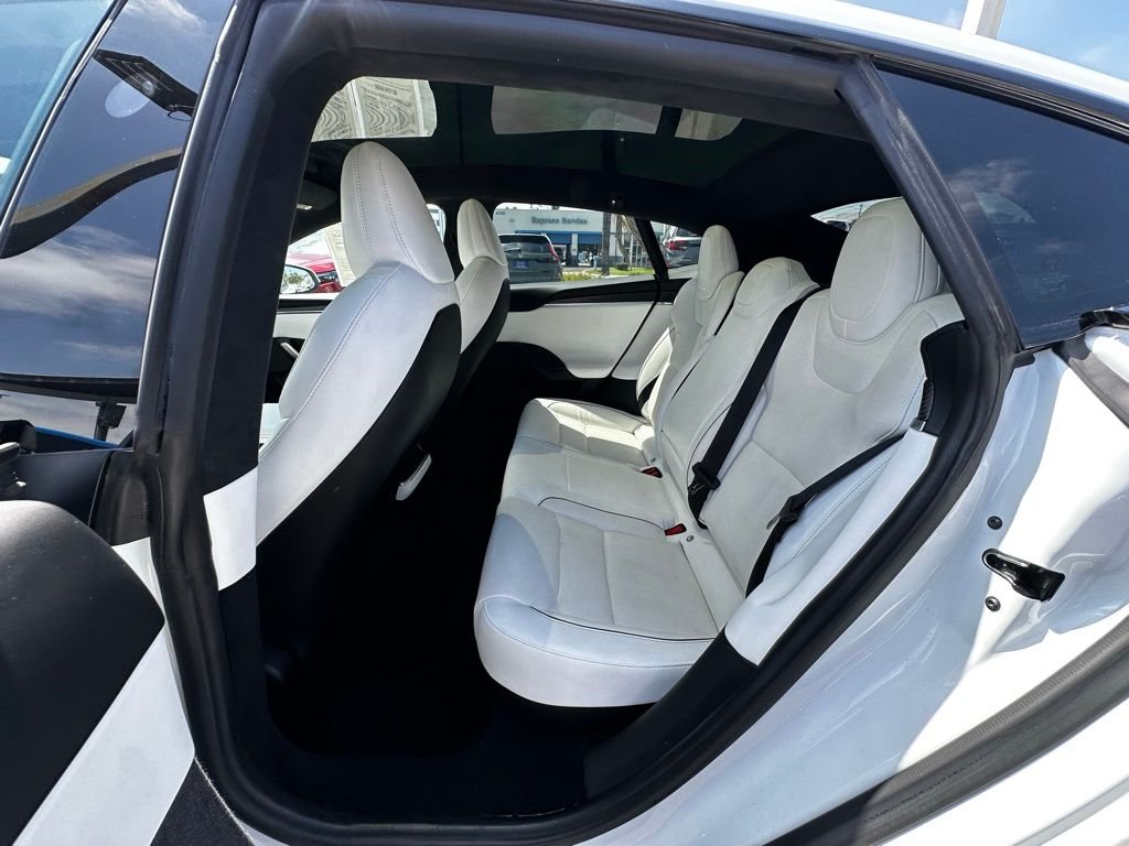 Used 2021 Pearl White Multi-Coat Tesla Plaid image 22