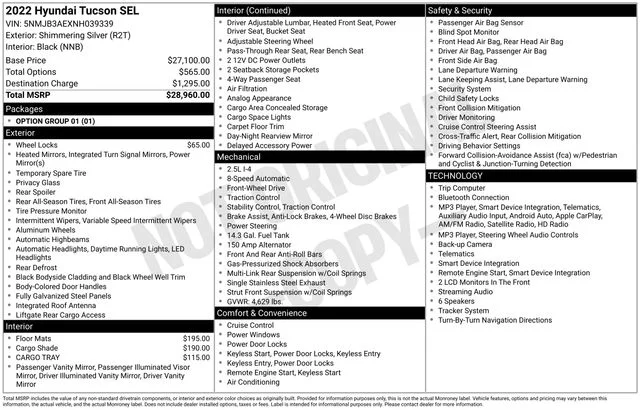 Used 2022 Silver Hyundai SEL image 18