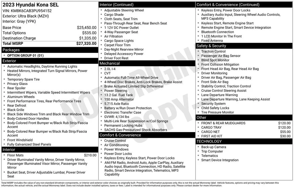 Used 2023 Black Hyundai SEL image 6