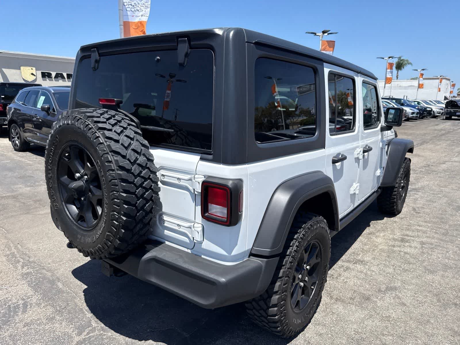 Used 2021 Bright White Clearcoat Jeep Unlimited Willys Sport image 12