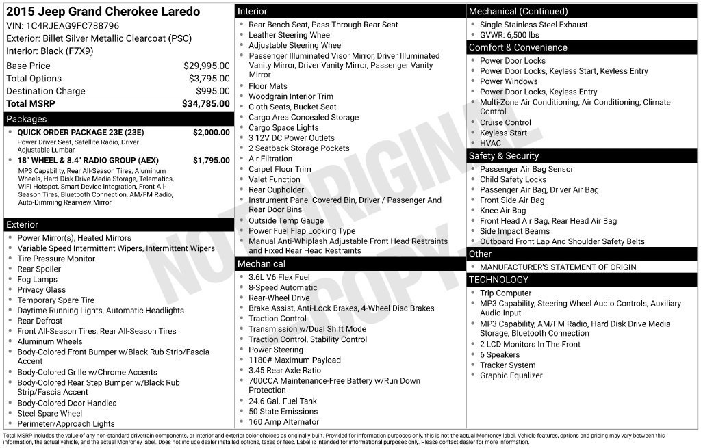 Used 2015 Silver Jeep Laredo image 29