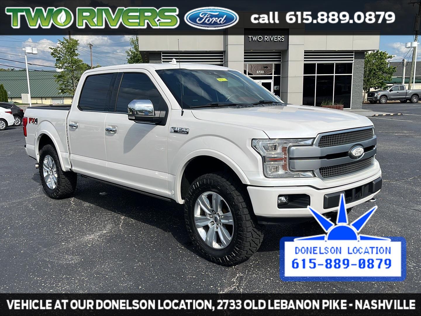 Used 2018 White Platinum Tri-Coat Metallic Ford Platinum image 2