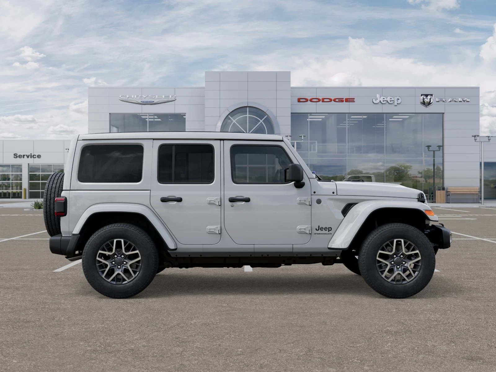 New 2025 Bright White Clear-Coat Exterior Paint Jeep Sahara image 27